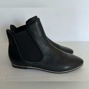 Mona Lisa Black Leather Upper Bootie Size 38.5